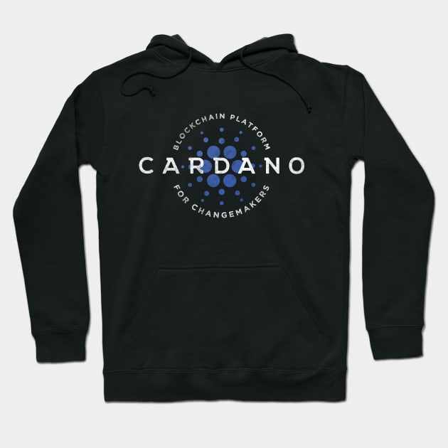 Cardano Vintage Logo Retro Cryptocurrency ADA Token Hoodie by Kogarashi